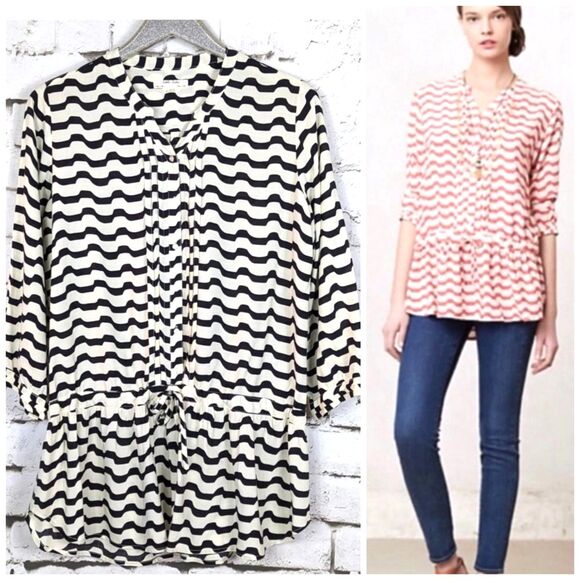 Anthropologie Black and White Tunic - Picture 1 of 6